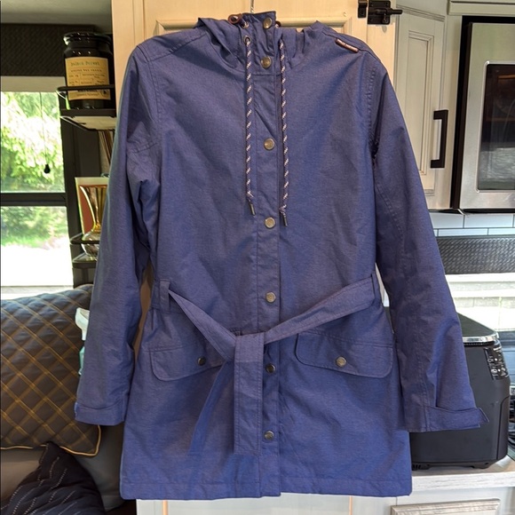 Helly Hansen Blue Utility Jacket with Hood and Belt - Picture 1 of 11